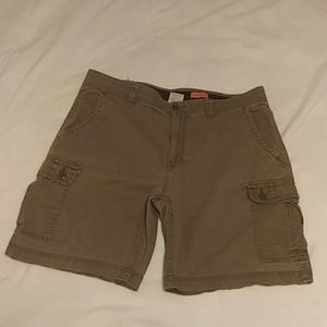 St. John's Bay Men's Cargo Shorts, Size 40, Color Olive.